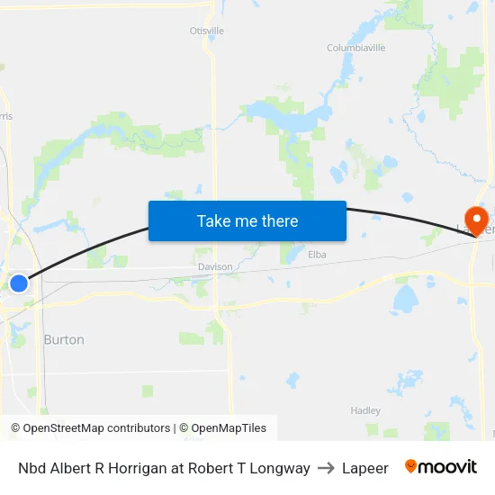 Nbd Albert R Horrigan at Robert T Longway to Lapeer map
