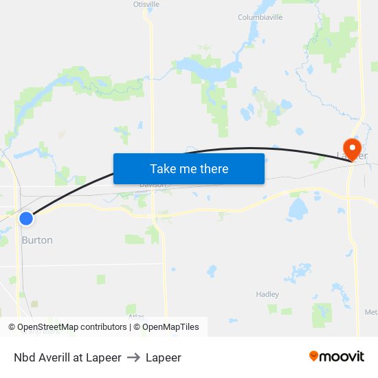 Nbd Averill at Lapeer to Lapeer map