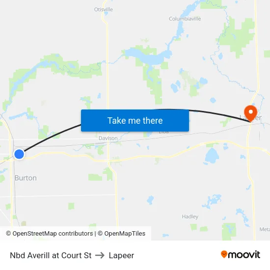 Nbd Averill at Court St to Lapeer map