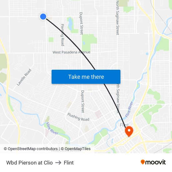Wbd Pierson at Clio to Flint map