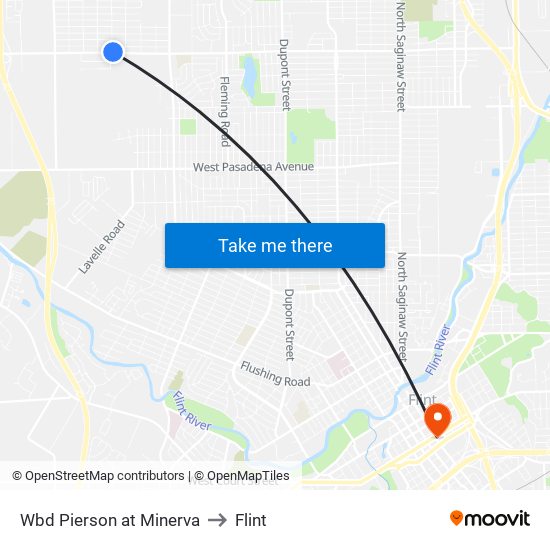 Wbd Pierson at Minerva to Flint map