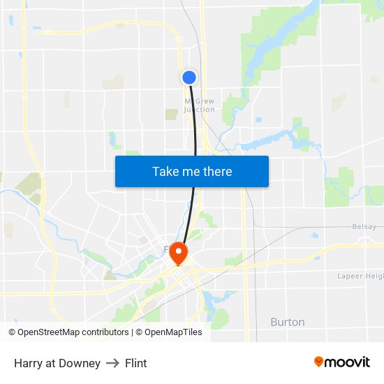 Harry at Downey to Flint map