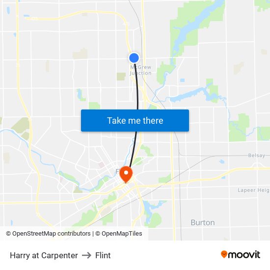 Harry at Carpenter to Flint map