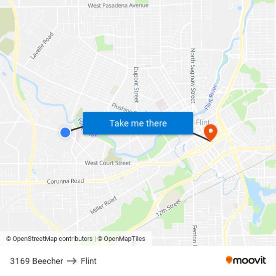 3169 Beecher to Flint map