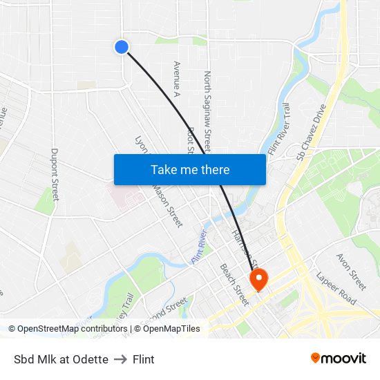 Sbd Mlk at Odette to Flint map