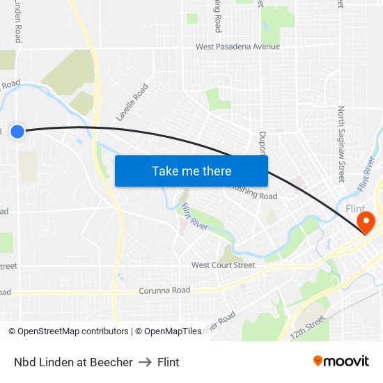 Nbd Linden at Beecher to Flint map