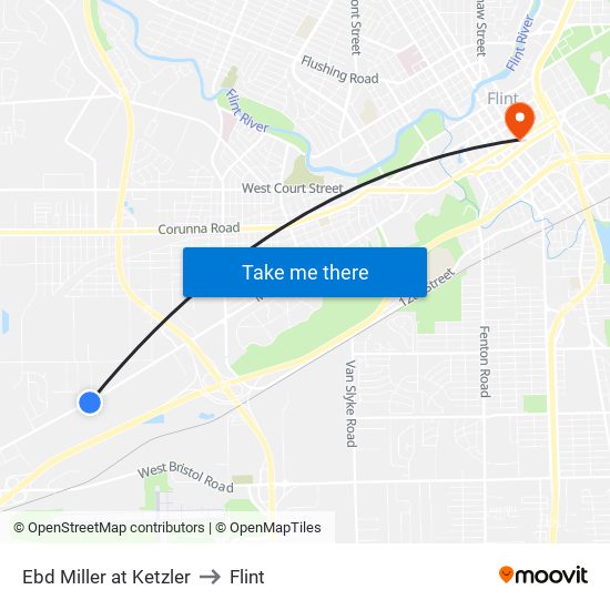 Ebd Miller at Ketzler to Flint map