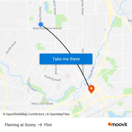 Fleming at Sonny to Flint map