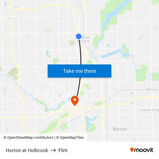 Horton at Holbrook to Flint map