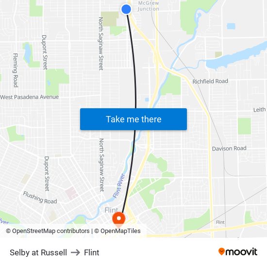 Selby at Russell to Flint map