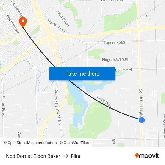 Nbd Dort at Eldon Baker to Flint map