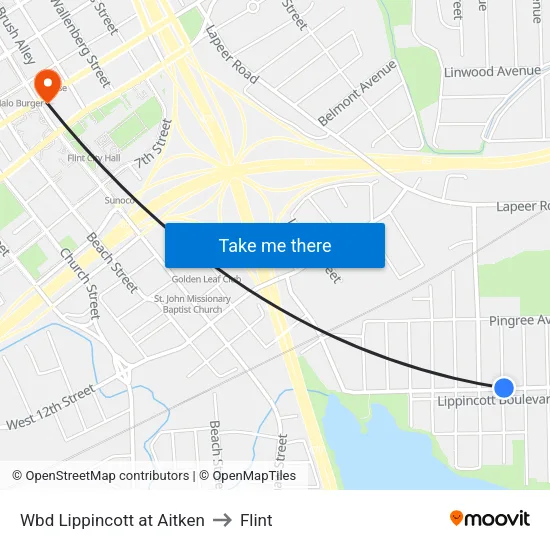Wbd Lippincott at Aitken to Flint map