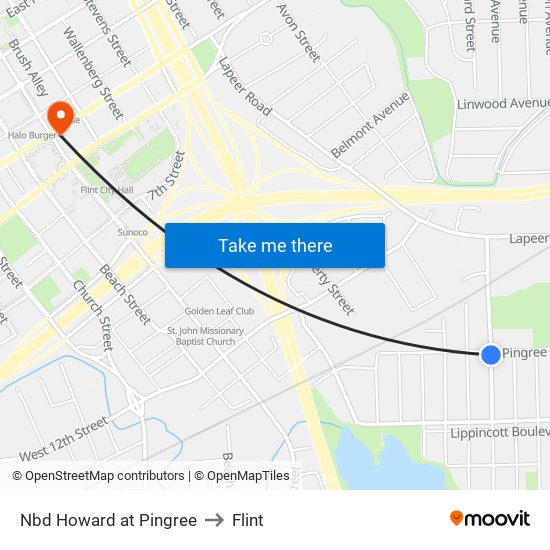 Nbd Howard at Pingree to Flint map