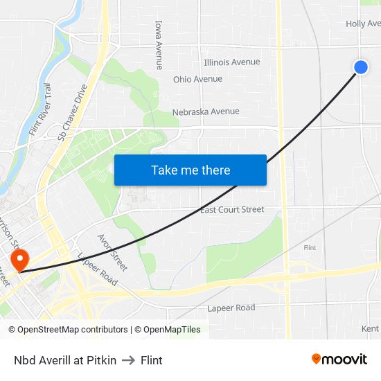 Nbd Averill at Pitkin to Flint map