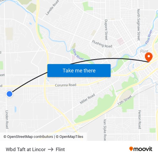 Wbd Taft at Lincor to Flint map