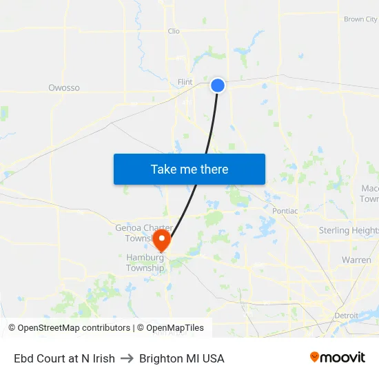 Ebd Court at N Irish to Brighton MI USA map
