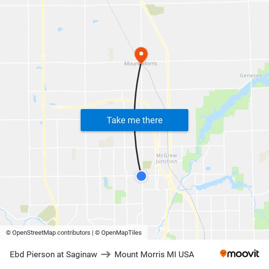 Ebd Pierson at Saginaw to Mount Morris MI USA map