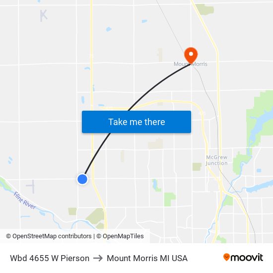 Wbd 4655 W Pierson to Mount Morris MI USA map