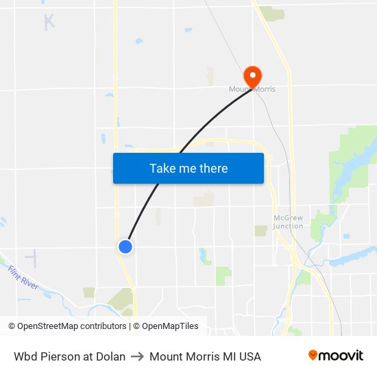 Wbd Pierson at Dolan to Mount Morris MI USA map