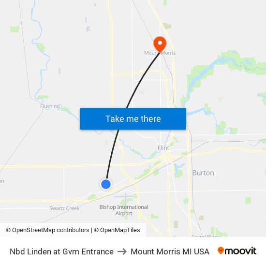 Nbd Linden at Gvm Entrance to Mount Morris MI USA map