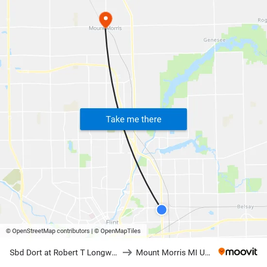 Sbd Dort at Robert T Longway to Mount Morris MI USA map