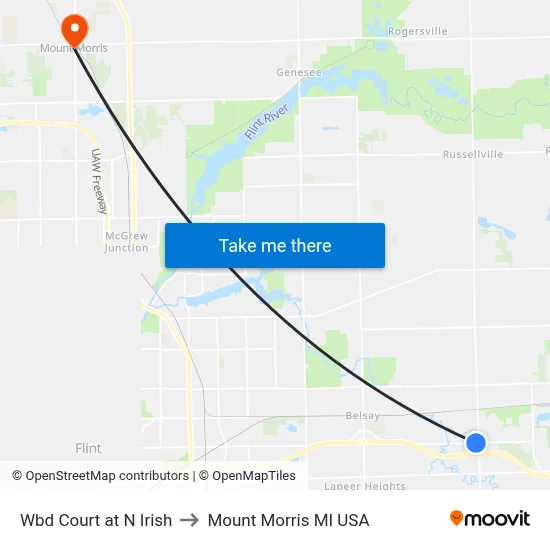 Wbd Court at N Irish to Mount Morris MI USA map