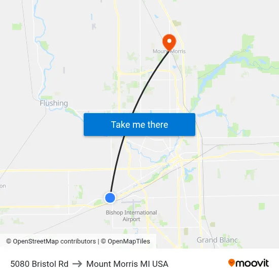 5080 Bristol Rd to Mount Morris MI USA map