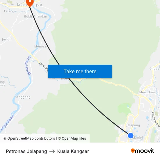 Petronas Jelapang to Kuala Kangsar map