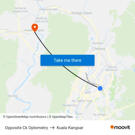 Opposite Ck Optometry to Kuala Kangsar map