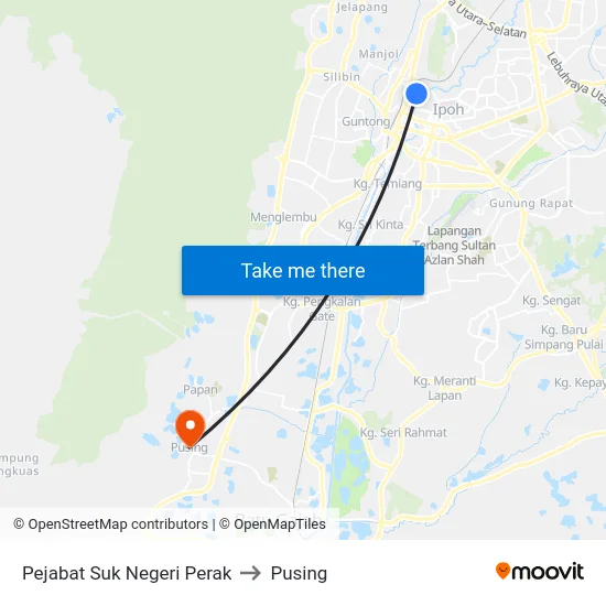 Pejabat Suk Negeri Perak to Pusing map