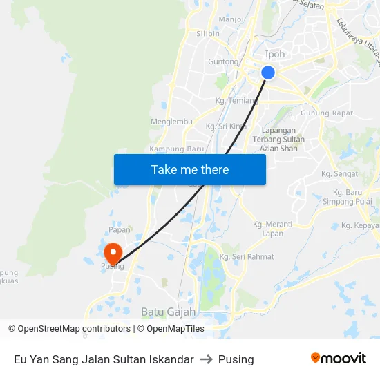Eu Yan Sang Jalan Sultan Iskandar to Pusing map