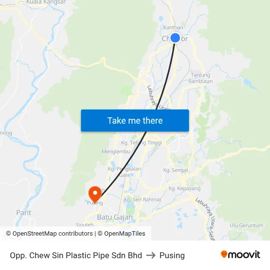 Opp. Chew Sin Plastic Pipe Sdn Bhd to Pusing map