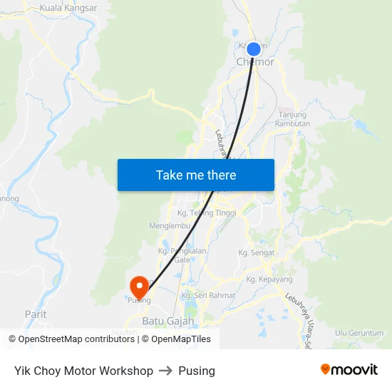 Yik Choy Motor Workshop to Pusing map