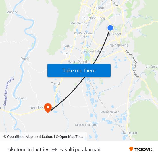 Tokutomi Industries to Fakulti perakaunan map
