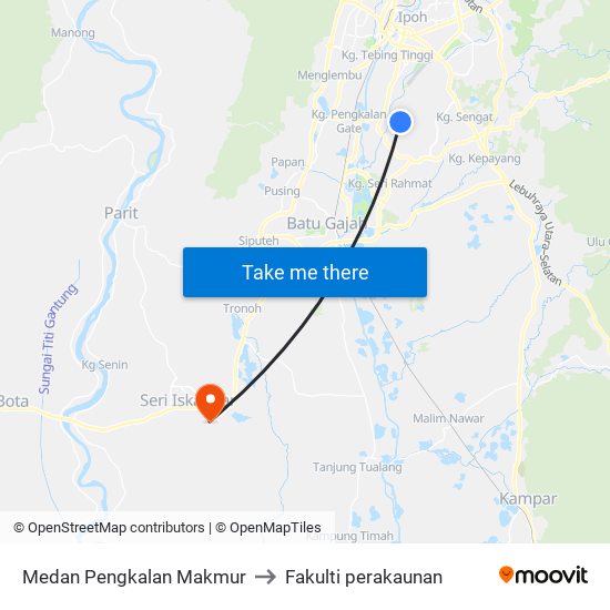 Medan Pengkalan Makmur to Fakulti perakaunan map