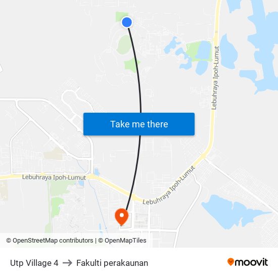 Utp Village 4 to Fakulti perakaunan map