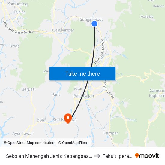 Sekolah Menengah Jenis Kebangsaan (C) Shing Chung to Fakulti perakaunan map