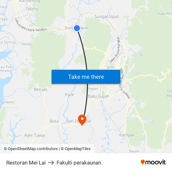 Restoran Mei Lai to Fakulti perakaunan map