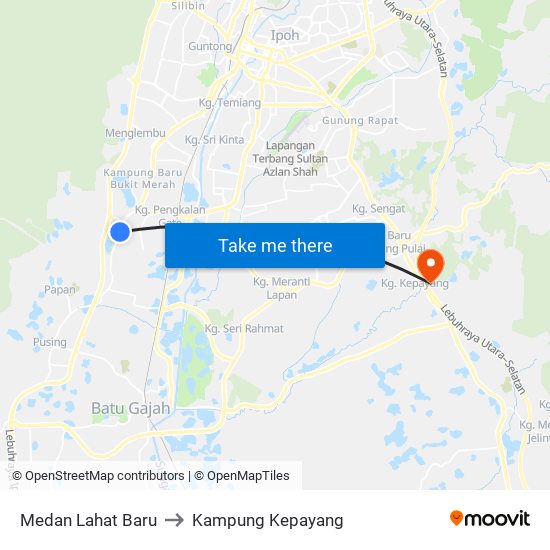 Medan Lahat Baru to Kampung Kepayang map