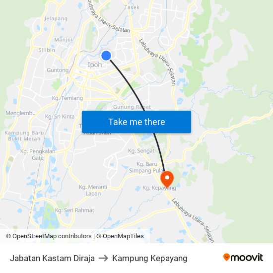 Jabatan Kastam Diraja to Kampung Kepayang map