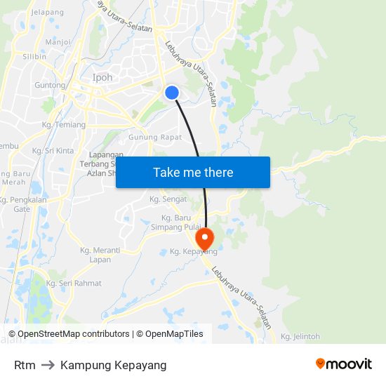 Rtm to Kampung Kepayang map