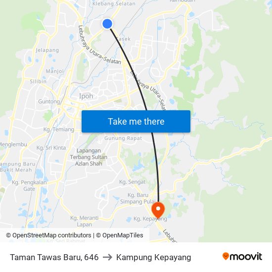 Taman Tawas Baru, 646 to Kampung Kepayang map