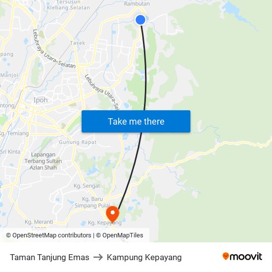 Taman Tanjung Emas to Kampung Kepayang map