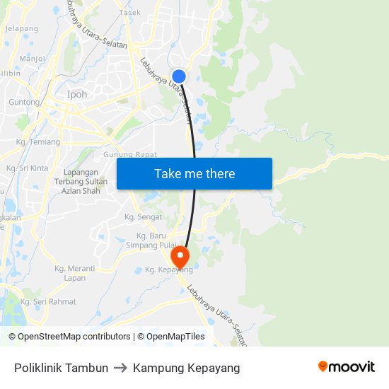 Poliklinik Tambun to Kampung Kepayang map