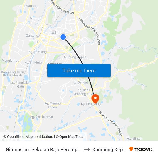 Gimnasium Sekolah Raja Perempuan Taayah to Kampung Kepayang map