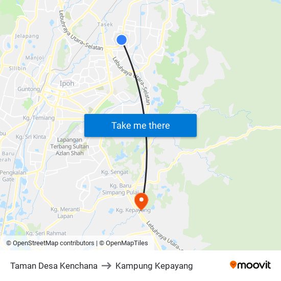 Taman Desa Kenchana to Kampung Kepayang map