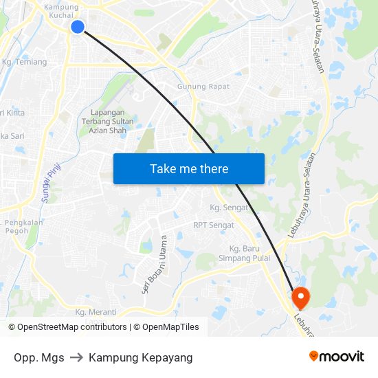 Opp. Mgs to Kampung Kepayang map