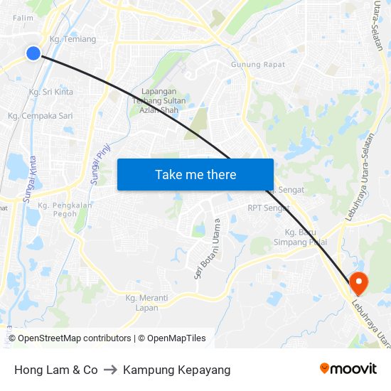 Hong Lam & Co to Kampung Kepayang map