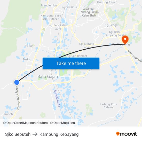 Sjkc Seputeh to Kampung Kepayang map