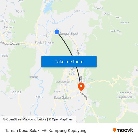 Taman Desa Salak to Kampung Kepayang map